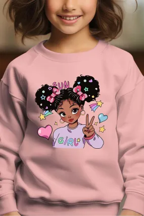 Ebony Fun Girl – Rundhals-Sweatshirt für Mädchen