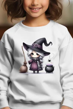 Mini Witch – Rundhals-Sweatshirt für Mädchen