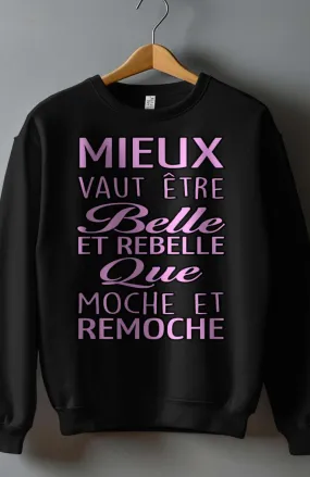 Rundhals-Sweatshirt für Mädchen | Schöner Rebell