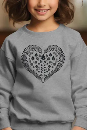 scandinav heart – Rundhals-Sweatshirt für Mädchen