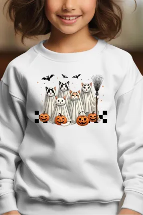 Vier Hexenkatzen – Rundhals-Sweatshirt für Mädchen