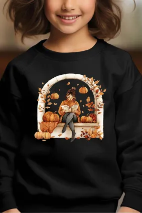 Vorlesungsherbst - Rundhals-Sweatshirt für Mädchen